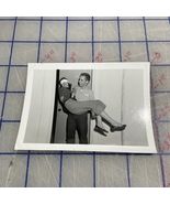 Vintage Photograph Man Carrying Blindfolded Woman 1950s Black And White ... - $16.46 CAD