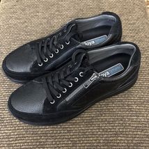 Joya Ortholite Berlin II Black US8 Leather Suede Travel Walking Orthoped... - $49.99