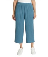Jessica Simpson Womens Pants Blue Cropped Wide Leg Gauze Pockets High-Rise - $50.59 CAD