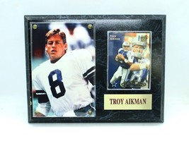 Troy Aikman #8 NFL Dallas Cowboys Football Card &amp; Wall Plaque 9&quot; x 7&quot; - £7.47 GBP