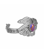 Filigree Art Mojave Turquoise Gemstone Double Swan Figured Women Silver ... - $132.48