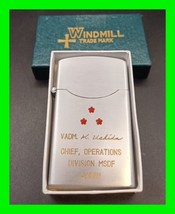 Vintage Unfired Windmill Pipe Lighter w/ Original Box VADM K. Uchida MSDF Japan  - £105.08 GBP