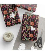 Vibrant Floral Hummingbird Premium Eco Friendly Decorative Gift Wrapping... - $20.00+