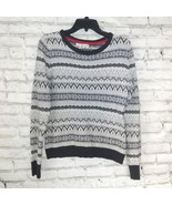 Label Of Graded Goods L.O.G.G. H&amp;M Sweater Womens Medium Gray Striped Ge... - £14.12 GBP