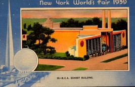 Official 1939 New York World&#39;s Fair POSTCARD- The R.C.A. Exhibit Building BK62 - £4.66 GBP