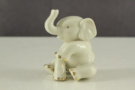 MODERN Fine China Giftware Lenox Cream &amp; Gold Trim Porcelain ELEPHANT Fi... - £9.11 GBP