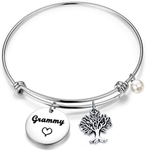 Grandma Bracelet Grandma Grandma Charm Expandable Wire Bangle Mothers Day Grandm - £21.32 GBP