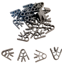 23 K&#39;Nex Knex Light Grey 2 Way building Connectors Parts Pieces Lot - £3.57 GBP