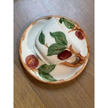 (1) Franciscan Apple Coffee/Teacup &amp; Saucer Vintage Cup Hand Painted - $18.00