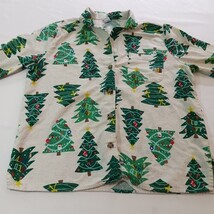Old Navy RN#54023 Women's White & Green Cotton Holliday Christmas Shirt Size M image 9
