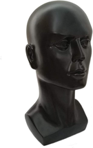 Mannequin Head Male Face Model Display Stand For Wigs Hat Glasses Mask Black NEW - £35.09 GBP