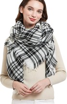 Wander Agio Women&#39;s Square Winter Large Infinity Scarves Stripe Plaid Scarf -05 - £11.36 GBP