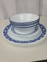 Corelle Cobalt Blue 4-Dinner 10¼&quot; 4-Cereal Bowls 18oz 4-Bread &amp; Butter 6... - $89.09