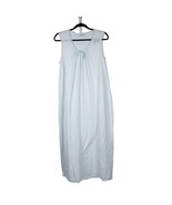 Vanity Fair VTG Womens Nightgown S M Pale Blue Floral Embroidery Long Sl... - £15.66 GBP