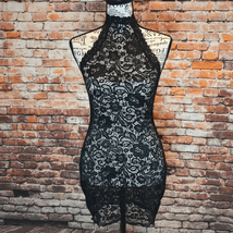 Wicked Silk Goth, Sexy Black Lace Cover Up Small - £19.55 GBP