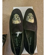 INC INTERNATIONAL CONCEPTS MEN&#39;S NOVA BLACK VELVET SMOKING SLIPPERS/LOAF... - €30,09 EUR