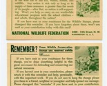 2 National Wildlife Federation Postcards Conservation Stamps Reminders - £10.90 GBP