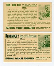 2 National Wildlife Federation Postcards Conservation Stamps Reminders - £10.90 GBP