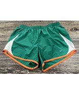 Nike Womens Running Shorts Lined Green Orange Mesh Vent #573728-316 Size... - £7.93 GBP