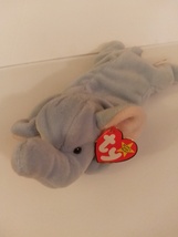 Ty Beanie Babies Peanut the Light Blue Elephant 8&quot; Long Retired Mint With Tags - £11.78 GBP
