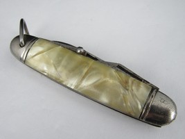 Vtg Imperial 3 Blade Folding Pocket Knife Pearl Can Opener Ice Prov. - £23.53 GBP