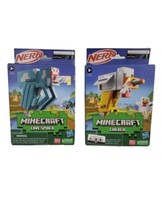 Lot Of 2 - Nerf Micro Shots Minecraft Cave Spider And Chicken Brand New - £12.66 GBP