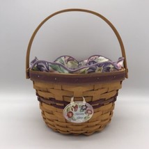 Longaberger 2000 May Series Morning Glory Basket Combo Liner Protector tie-on - £19.58 GBP