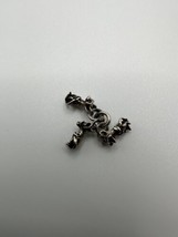 Antique Sterling Silver Fairy Tale Three Blind Mice Bracelet Charm 1.3cm - £23.74 GBP