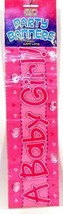 New Baby Girl Banner &quot;A Baby Girl&quot; Dark Pink Party Newborn Child Grand Daughter - £3.02 GBP