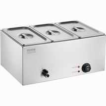 VEVOR Commercial Electric Food Warmer 3-Pan Countertop Buffet 17.4QT Bain Marie - £188.28 GBP