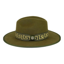 Men Bruno Capelo Dress Hat Australian Wool Pinch Front Fedora WE976 Olive Green image 2