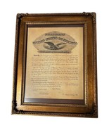 1918 WWI Presidential Appointment Certificate Frank D. Ferris United Sta... - $160.30 CAD