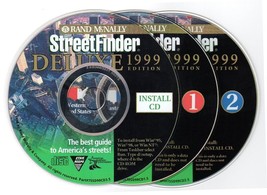 StreetFinder Deluxe 1999 (3PC-CDs, 1998) for Windows 95/98/NT -NEW CDs in SLEEVE - £3.98 GBP