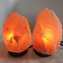 2x Himalaya Natural Handcraft Rough Raw Crystal Salt Lamp,6.75&quot;-7.75&quot;Tall,XL209 - £18.98 GBP