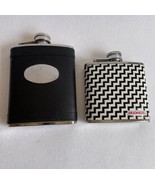 (2) Stainless Leather Liquor Flask Sheridan 6oz And Drambuie 5oz - $19.39 CAD