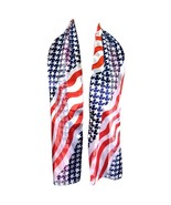 Rosemarie Collections Women&#39;s Red White And Blue 4th Of July Satin Strip... - £14.82 GBP