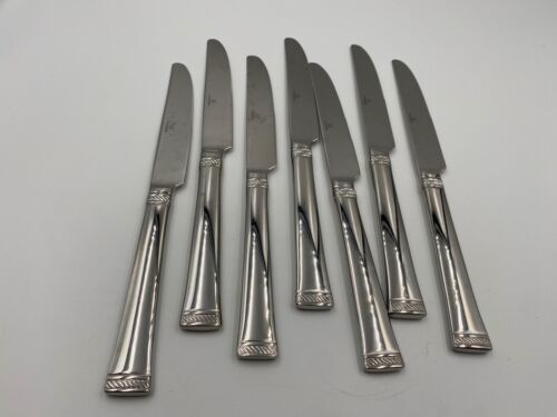 Set of 7 Mikasa Stainless Steel ROPE Dinner Knives - $44.99