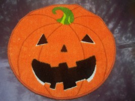 Halloween pumpkin jack-o-lantern rug - £4.00 GBP