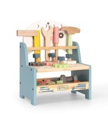 Mini Wooden Play Tool Workbench Set For Kids Toddlers - Construction Toy... - £36.16 GBP