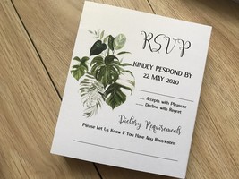 50pieces RSVP cards with pirnting,Insert cards,Laser cut Thank You Cards - $32.00