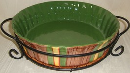 Oval Temp-tations Presentable Ovenware by Tara With Metal/basket Stands 10&quot; - £15.65 GBP