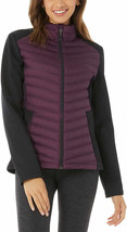 32 Degrees Womens Mixed Media Jacket - NEW - Potent Purple/Black - Size: XS - £22.21 GBP