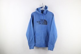 Vtg The North Face Mens Small Distressed Spell Out Big Logo Hoodie Sweatshirt - £35.58 GBP