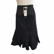 KM Collections By Milla Bell Skirt Women&#39;s Black Ruffle Formal  Evening Sz 8 S8 - £33.38 GBP