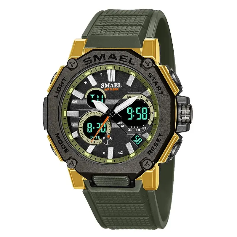 Brand Sport Watches Clock Alarm 50M Waterproof LED Back LightAnalog Digi... - $34.30