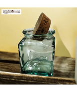 Handmade Kitchen Jar Clear Glass Cork Cap Container - $704.42 MXN