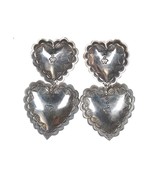 Frank &amp; Brihilda Coriz Santo Domingo sterling heart clip on earrings - £138.44 GBP