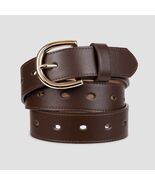 A New Day Women&#39;s Laser Cut Leather Belt Brown Adjustable Strap Size L - €9,08 EUR
