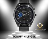 Tommy Hilfiger Men’s Quartz Stainless Steel Black Dial 44mm Watch 1791547 - £95.97 GBP