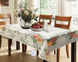 Tablecloth Protector Cotton Dining Table Cover for 6 Seater Us - £30.09 GBP